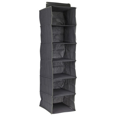 Urbn-Living Urbnliving 120Cm Height 6 Compartment Hanging Clothes Storage Organiser Shelves Collapsible Closet Rack from B&Q