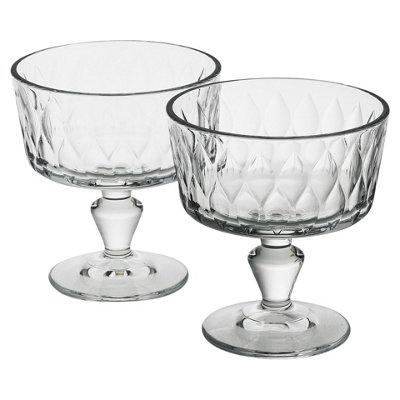 Queensway Home and Dining Queensway Home & Dining 250Ml Ice Cream Sundae Dessert Fruit Cocktail Footed Bowls Cups DishesSet Of 2