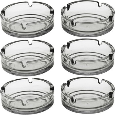 LAV Keyf Classic Round Glass Ashtray 10.2cm Smoking Cigarette Cigar Ash Home Pub - Image 3
