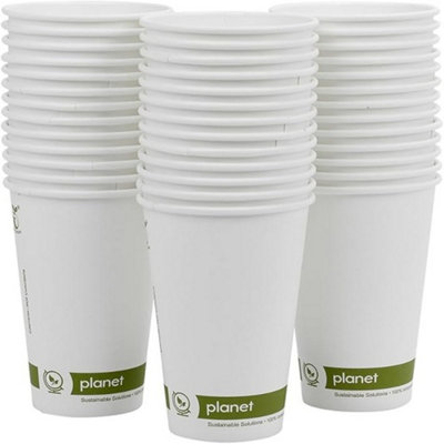 Urbn-Living Urbnliving Paper Coffee Cups 16Oz White Disposable CupsLeak Resistant (Qty50Pcs) from B&Q