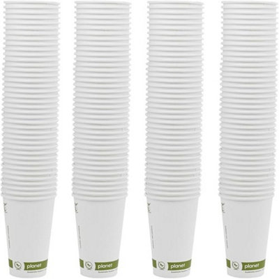 Urbn-Living Urbnliving Paper Coffee Cups 16Oz White Disposable Cups -Leak Resistant Takeaway(Qty.200) from B&Q