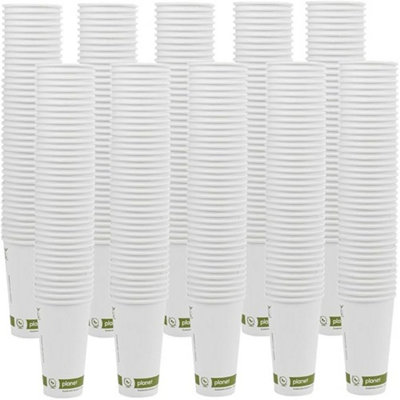 Urbn-Living Urbnliving Paper Coffee Cups 16Oz White Disposable Cups -Leak Resistant Takeaway(Qty.500) from B&Q