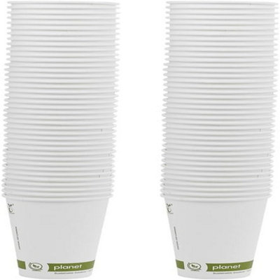 Urbn-Living Urbnliving Paper Coffee Cups 16Oz White Disposable Cups -Leak Resistant Takeaway(Qty.-1000) from B&Q