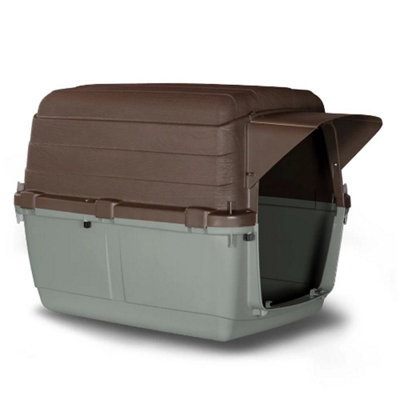 B&Q -  Large Plastic Dog Kennel Outdoor Pet House Garden Shelter WeatherproofLarge