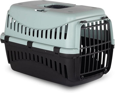 Urbn-Living Urbnliving Plastic Pet Carrier For Dogs & CatsDurable & Lightweight Travel CrateLight Grey from B&Q