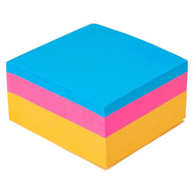 Urbn-Living Urbnliving 400 Assorted Neon Bright Post-It Sticky Notes Reminder Memo Pads  76X76mm ( Pack Of 1 )