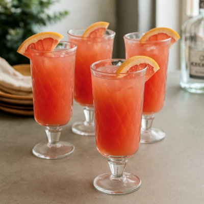 Queensway Home and Dining Pasabahce Cocktail Iced Tea Water Drinking Highball Tumbler Glasses Set 445Ml from B&Q