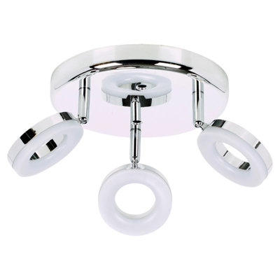 Urbn-Living Light Arm 6Led Ceiling Modern Fixture Satin Nickel Fitting Bulbs Included Size 6