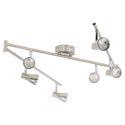 Urbn-Living Light Arm 6Led Ceiling Modern Fixture Satin Nickel Fitting Bulbs Included Size 6