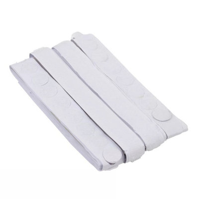 Urbn-Living White44Pc Adhesive Hook & Loop Fastener Round Tape For Arts & Crafts from B&Q