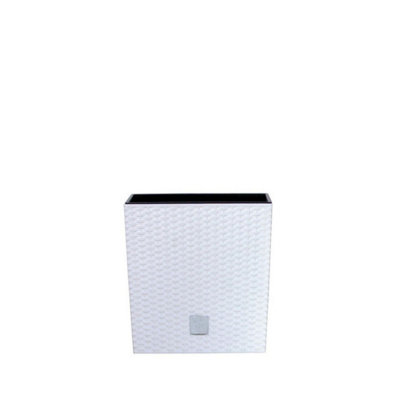 B&Q -  White20 Cm Rato Rattan Design Plant Pots Square 20X20X20X Cm