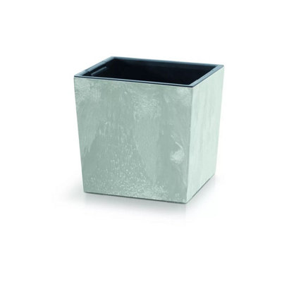 Urbn-Living GreySet Of 1240mm Low Square Concrete Effect Plant Pot23.5X24X24 Cm from B&Q
