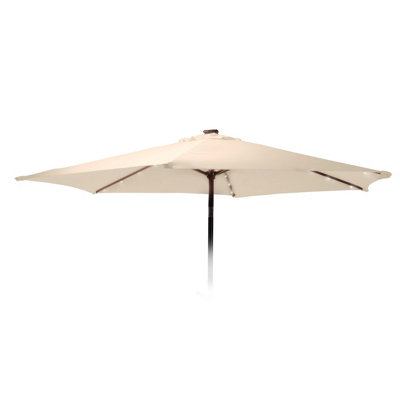 Urbn-Living White270Cm Solar Led Parasol Umbrella from B&Q