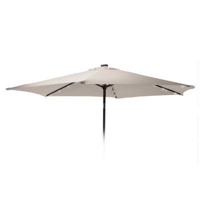 Urbn-Living Taupe270Cm Solar Led Parasol Umbrella from B&Q