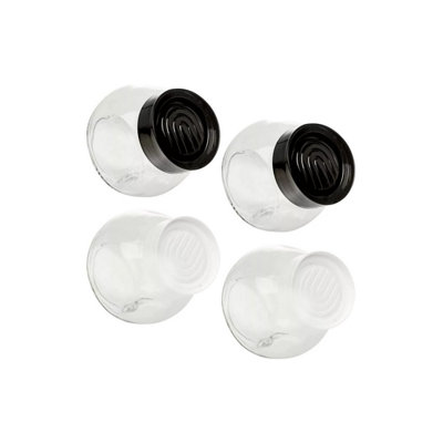 Urbn-Living 2Pcs 500Ml And 2Pcs 700Ml Airtight Clear Glass Storage Jars With Lid from B&Q