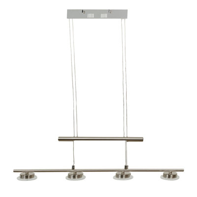 Urbn-Living White/Light Modern Ceiling Warm Modern Hanging Fixture With Satin Nickel Finish Spot Shade