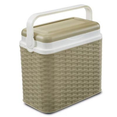 Urbn-Living Beige10L Rattan Insulated Small Cooler Box from B&Q