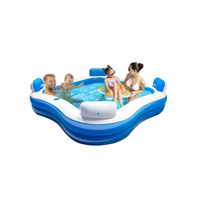 Urbn-Living 4-Seat Family Inflatable Pool With 2 Cup Holders
