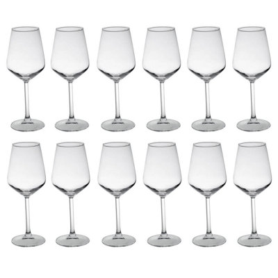Urbn-Living Set Of 12Pasabahce Napa 360Ml Stemmed Wine Glasses from B&Q