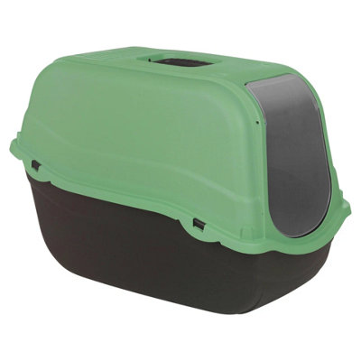 Urbn-Living Urbnliving Extra Large Enclosed Cat Litter Tray Filter Box Hooded Large Scoop Toilet PottySage Green from B&Q