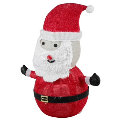 Urbn-Living Urbnliving 68Cm Collapsible Led Light Up Christmas Decoration With Timer Foldable Festive Holiday DisplaySanta from B&Q