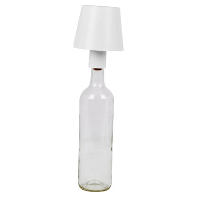 Urbn-Living Urbnliving White Bottle  Light Lamp Usb Rechargeable Led Dimmable Touch Wireless Wine Bar Shade from B&Q