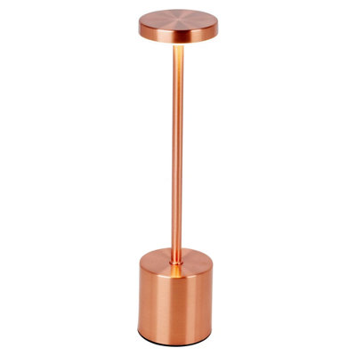 Urbn-Living Urbnliving Led Cordless Copper Table Lamp Touch Dimmable Desk Night Light Bedside Study Office from B&Q