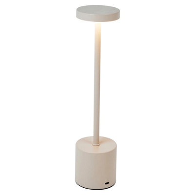 Urbn-Living Urbnliving Led Cordless Cream Table Lamp Touch Dimmable Desk Night Light Bedside Study Office from B&Q