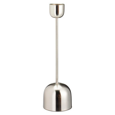 Urbn-Living Urbnliving 25Cm Silver Metal Taper Candlestick Bell Candle Holder Stand Wedding Centrepiece Display from B&Q