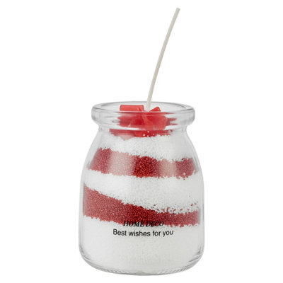 Urbn-Living Urbnliving Make Your Own Christmas Candle KitDiy Scented Wax Sand Jar Craft Set Apple & Cinnamon from B&Q