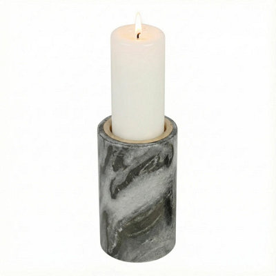 Urbn-Living Urbnliving 10Cm Marble Tea Light Candle HolderElegant Home Décor & Centrepiece Gift from B&Q