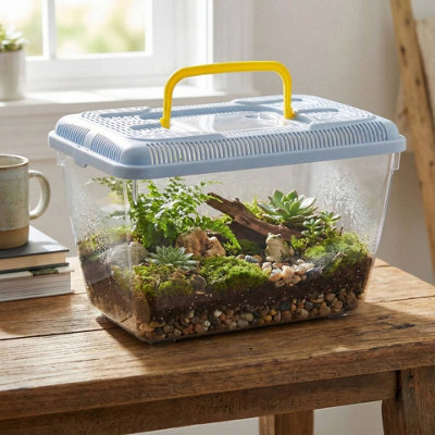 Urbn-Living Urbnliving Plastic Reptile Terrarium Snake Insect Spider Tarantula Transport Fish Tank BoxBlue from B&Q