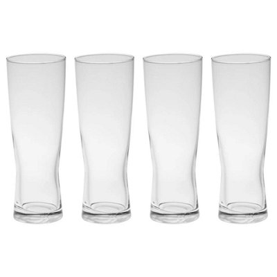 Queensway Home and Dining Queensway Home & Dining 360Ml Lav Malta Glasses Lager Ale Cider Drinkware Pub Bar Sets 4 from B&Q