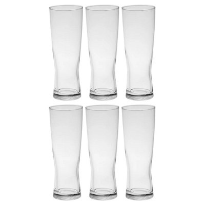 Queensway Home and Dining Queensway Home & Dining 360Ml Lav Malta Glasses Lager Ale Cider Drinkware Pub Bar Sets 6 from B&Q