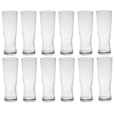 Queensway Home and Dining Queensway Home & Dining 360Ml Lav Malta Glasses Lager Ale Cider Drinkware Pub Bar Sets 12 from B&Q