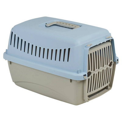 Urbn-Living Urbnliving Transportini Pet Carrier Small Portable Travel Crate For Cats And Small Dogs Pestle Blue from B&Q