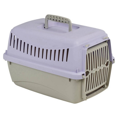 Urbn-Living Urbnliving Transportini Pet Carrier Medium Portable Travel Crate For Cats And Small Dogs Pastel Purple from B&Q