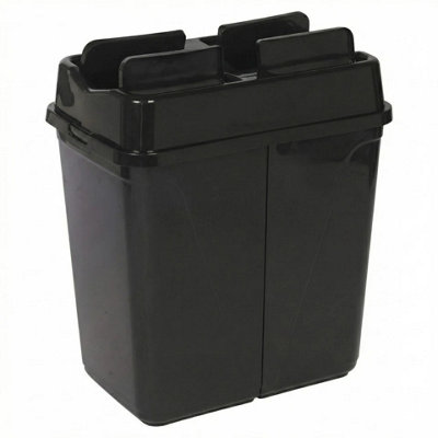 Urbn-Living 100L Duo Kitchen Bin Waste Garbage Can 2 Compartments W/ Base Connectors from B&Q