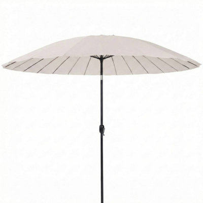 Urbn-Living White300Cm Round Shanghai Parasol Umbrella from B&Q