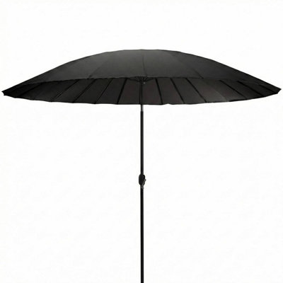 Urbn-Living Charcoal300Cm Round Shanghai Parasol Umbrella from B&Q