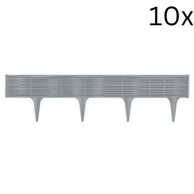 Urbn-Living GreySet Of 10Plastic Garden Border from B&Q