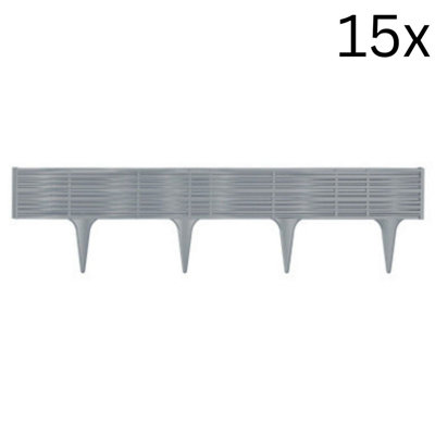 Urbn-Living GreySet Of 15Plastic Garden Border from B&Q