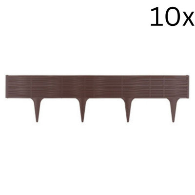 Urbn-Living BrownSet Of 10Plastic Garden Border from B&Q