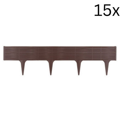 Urbn-Living BrownSet Of 15Plastic Garden Border from B&Q