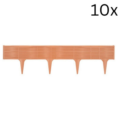 Urbn-Living OrangeSet Of 10Plastic Garden Border from B&Q