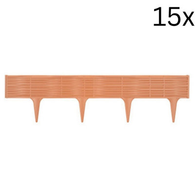 Urbn-Living OrangeSet Of 15Plastic Garden Border from B&Q