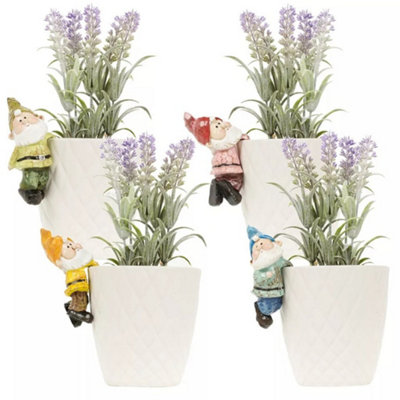 Urbn-Living 4Pc Hanging Gnome Flower Pot Set from B&Q