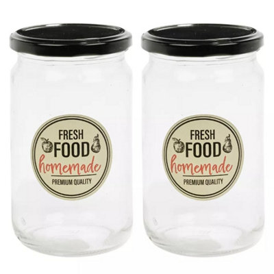 Urbn-Living Set Of 2650Ml Airtight Glass Storage Jars With Metal Lid from B&Q