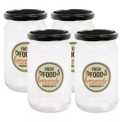 Urbn-Living Set Of 4650Ml Airtight Glass Storage Jars With Metal Lid from B&Q