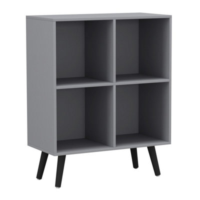 Urbn-Living GreyBlack4-Cube Shelving Unit With Legs from B&Q